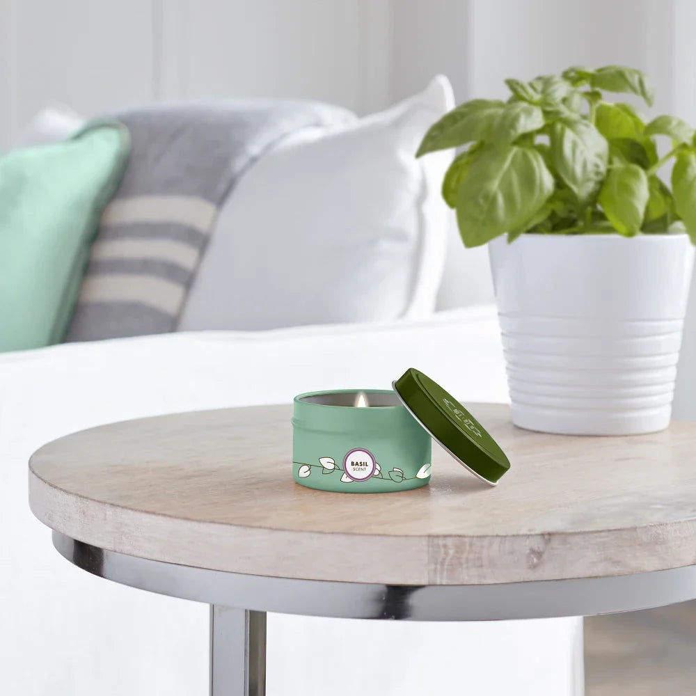 Basil Tin Candle