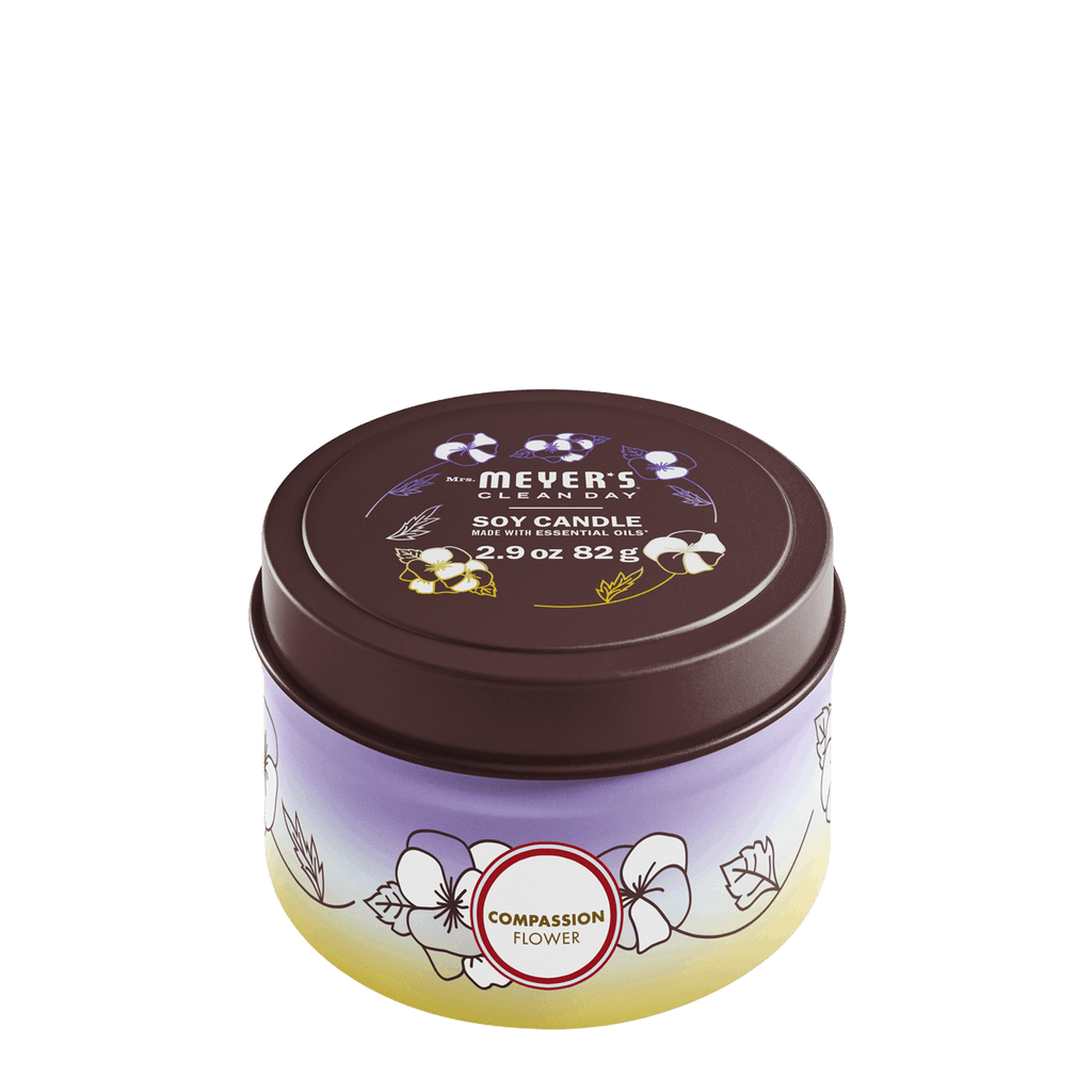 Compassion Flower Tin Candle