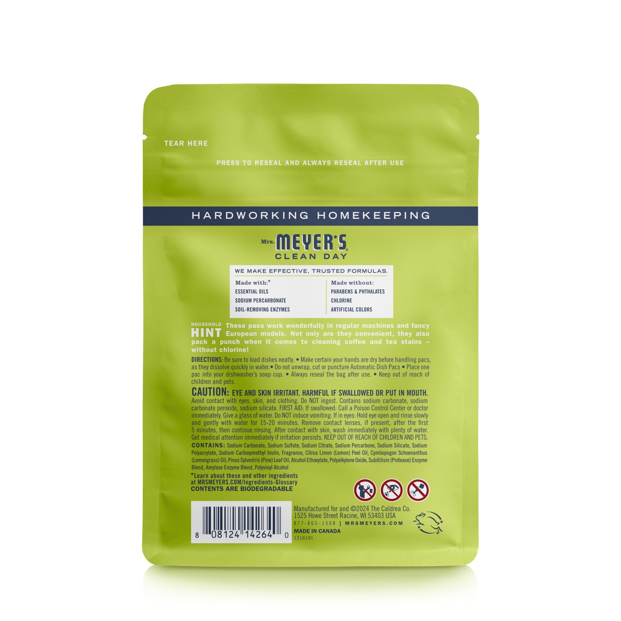 Lemon Verbena Automatic Dish Pacs
